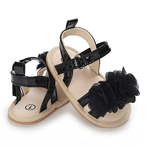 COSANKIM Baby Girl Sandals Rubber Sole Summer Outdoor Infant First Walker Crib Dress Shoes Baby Sandals