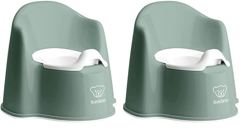 Sigalux BabyBjörn Potty Chair, Powder Pink/White, Potty Training Toilet, Easy-to-Clean, Removable Inner Potty, Non-Slip
