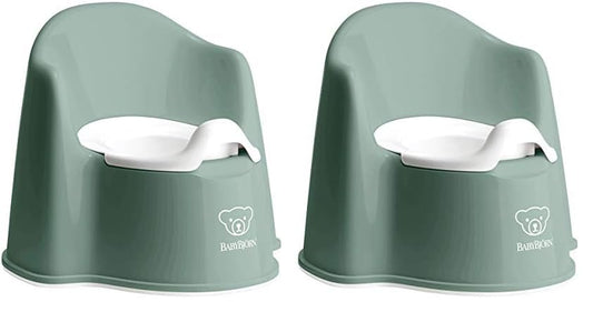 Sigalux BabyBjörn Potty Chair, Powder Pink/White, Potty Training Toilet, Easy-to-Clean, Removable Inner Potty, Non-Slip