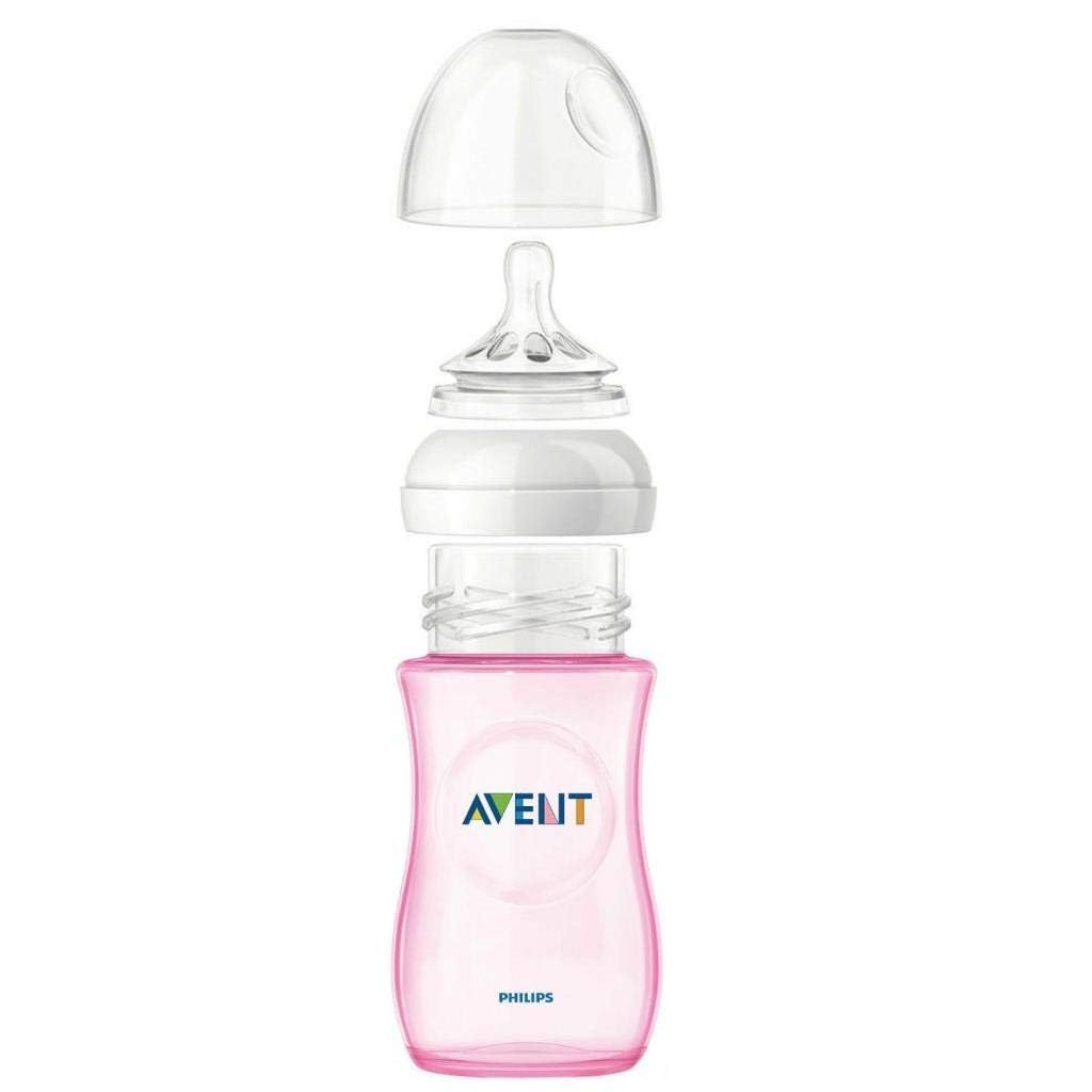 Philips Avent Natural PP Pink 9-Ounce Baby Bottles (Pack of 3)