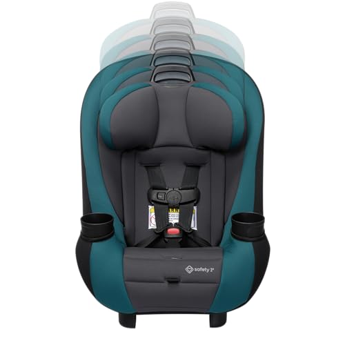 Safety 1st Ellaris 3-in-1 Convertible Car Seat, Slim Fit Design, Rear & Forward-Facing, 5-Position Headrest, 3-Across Fit, Travel-Friendly with Machine-Washable Seat Pad, Peacock Blue