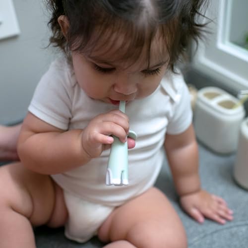 Dr. Brown's Infant-to-Toddler Training Toothbrush, Soft for Baby's First Teeth, Pink Elephant, 0-3 Years (Colors/Styles May Vary)