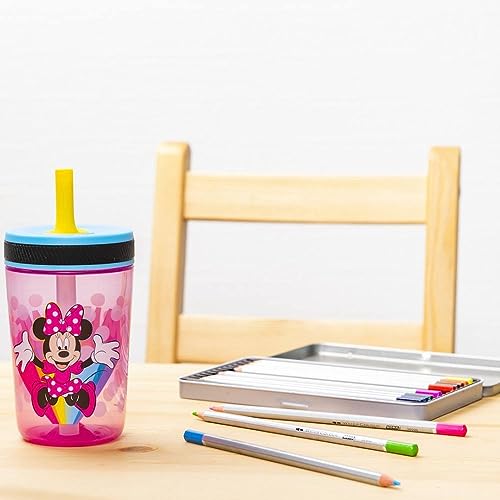 Zak Designs Disney Princess Kelso Toddler Cups For Travel or Home, 15oz 2-Pack Plastic Sippy Cups, Leak-Proof For Kids (Ariel, Aurora, Belle, Cinderella, Jasmine, Mulan, Rapunzel, Tiana)