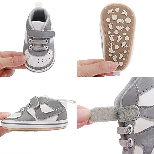 Clowora Unsex Baby Shoes Boys Girls Infant Sneakers Non-Slip Soft Rubber Sole Toddler Crib First Walker Lightweight Shoes