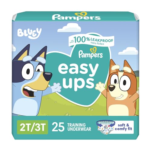 Pampers Training Pants - Easy Ups Boys & Girls Bluey - Size 4T-5T, 104 Count, Children's Potty Underwear (Packaging May Vary)