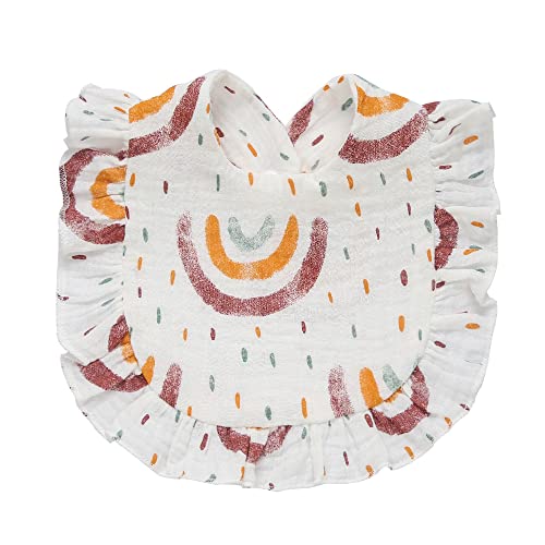 4 PACK Solid Muslin Baby Drool Bibs Set for Unisex Boys Girls Cotton Adjustable Teething Feeding Drooling Bibs