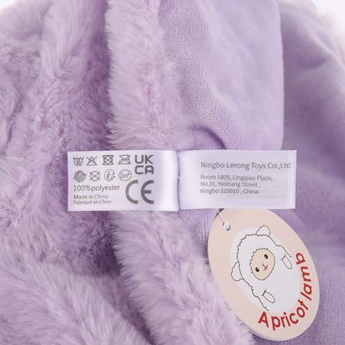 Apricot Lamb Stuffed Animals Cream Bunny Rabbit Security Blanket Infant Nursery Character Blanket Luxury Snuggler Plush Baby Lovey(Cream Bunny, 13 Inches)