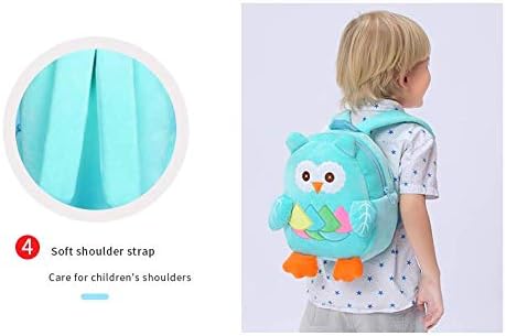 Cute Toddler Backpack Stuffed Cartoon Animal Mini Schoolbag For Boys And Girls (Blue owl)