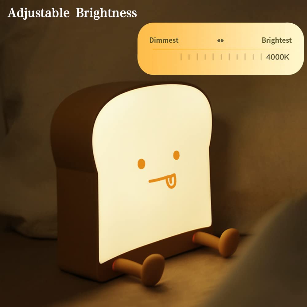 Cute Dinosaur Night Light, Brightness Adjustable Baby Bedside Night Lamp USB Recharging, Nursery Room Decor Kids Toddlers Night Light, Dinosaur Gifts for Birthday, Christmas, Green