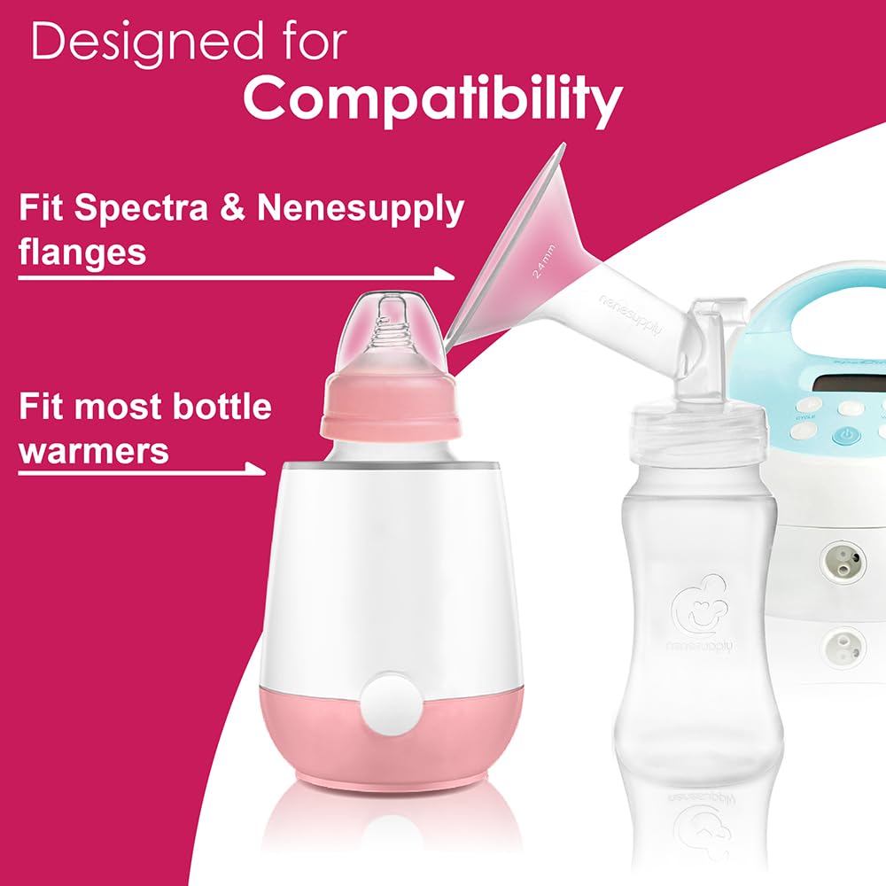 Nenesupply Natural Baby Bottles Newborn Feeding Bottles Slow Flow Breastfeeding Bottle for Breastfed Babies Wide Neck 9oz Anti Colic Level 2 Nipple for 1+ Month Infant Replace Spectra Bottle Pumping