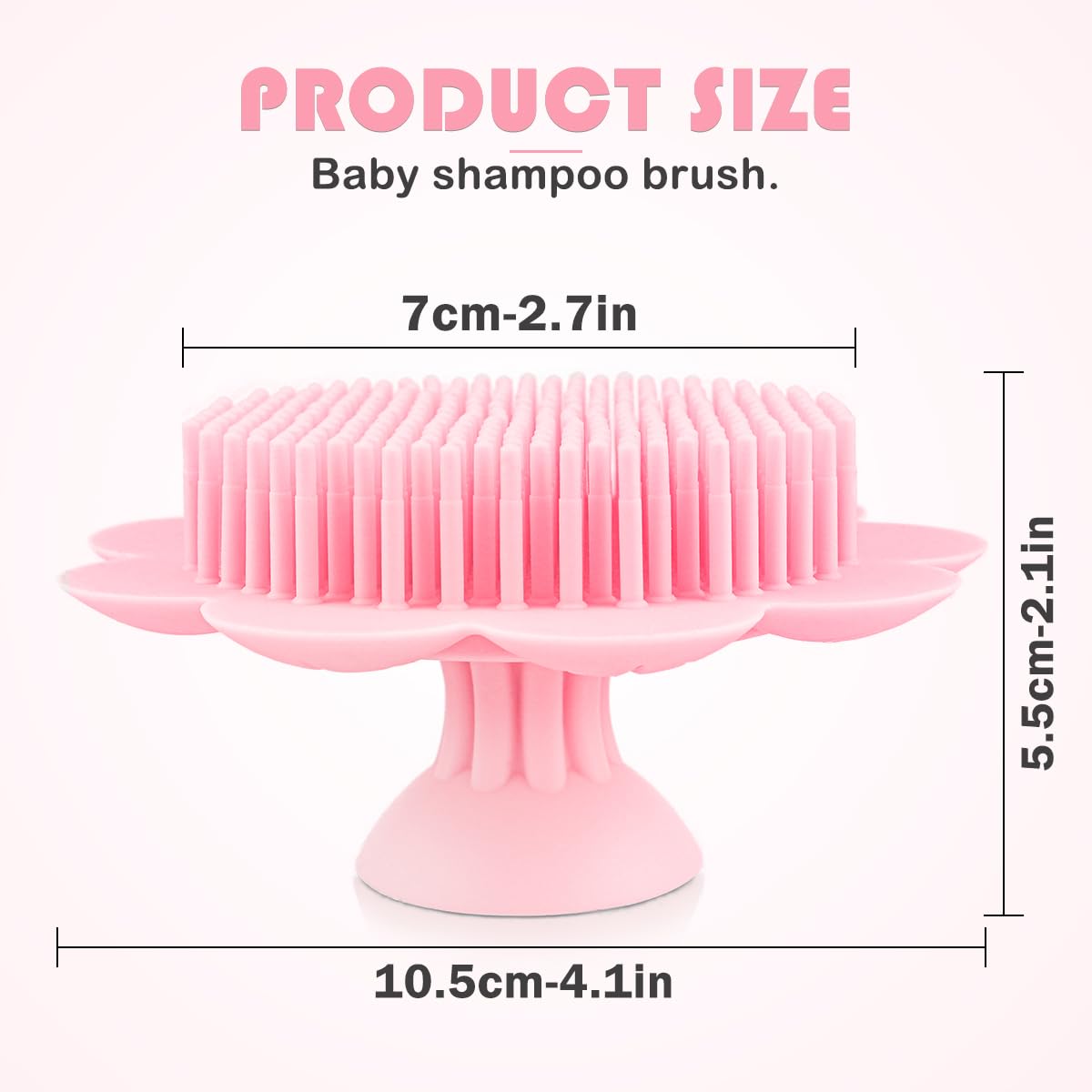 Baby Hair Scalp Massage Shampoo Brush with Soft Baby Bath Brush Silicone Massage Brush for All Hair Kid Newborn Toddler()