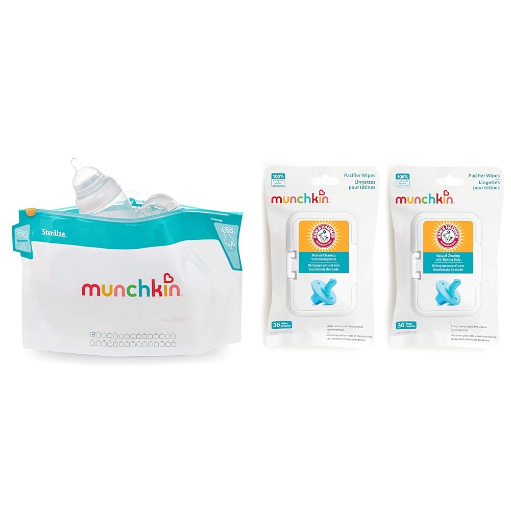 Munchkin® Sterilize™ Microwave Bottle Steam Sterilizer Bags, 30 Uses per Bag, 6 Pack