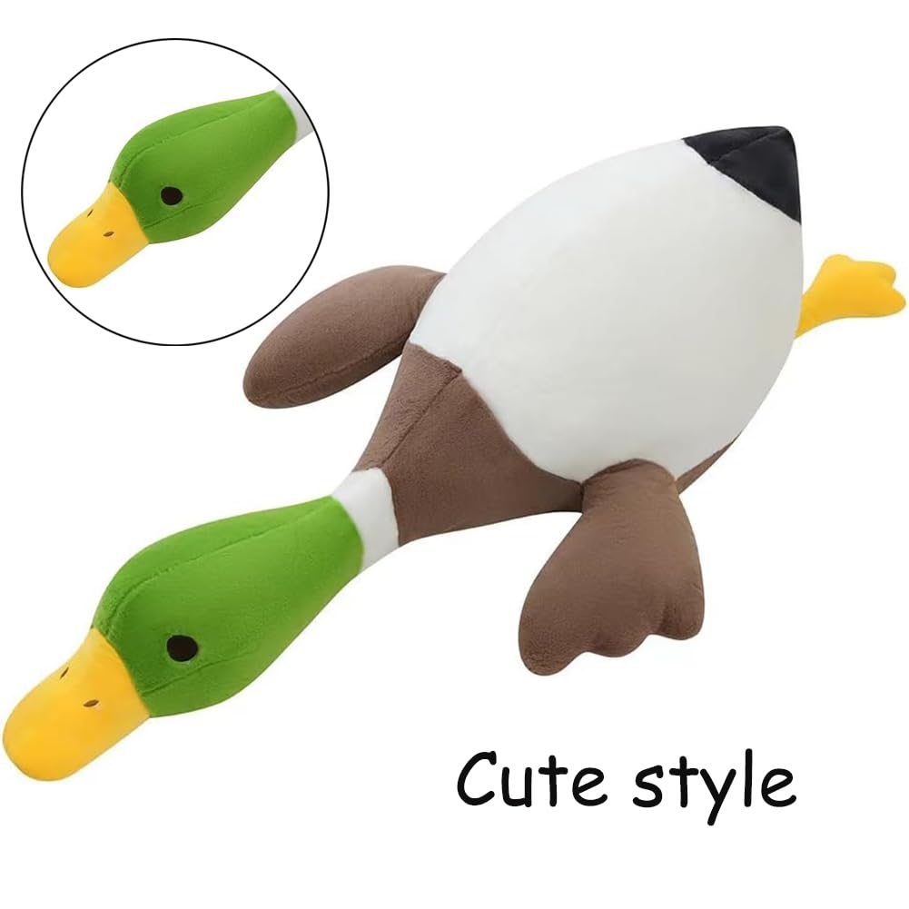 Mallard Duck Plush,Mallard Duck Stuffed Animals, Soft Furry Duck Stuffed Animal Pillow,Huge Duck Plush Hugging Pillow Gifts for Every Age (29.5in)