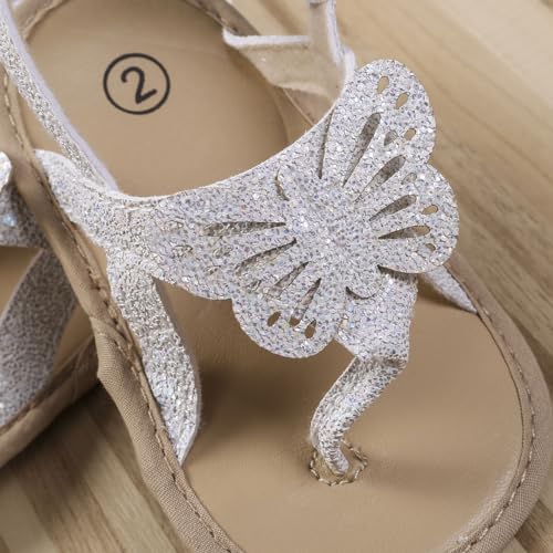 Baby Girls Butterfly Sandals Infant First Walking Slipper Shoes Soft Soles Non-Slip Summer Princess Shoes 0-18M