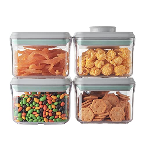 Ankou Formula Container - 1700ml Airtight Formula Dispenser One Button Handy Milk Powder Container BPA-Free Storage Containers with Scoop and Scraper Transparent 730g