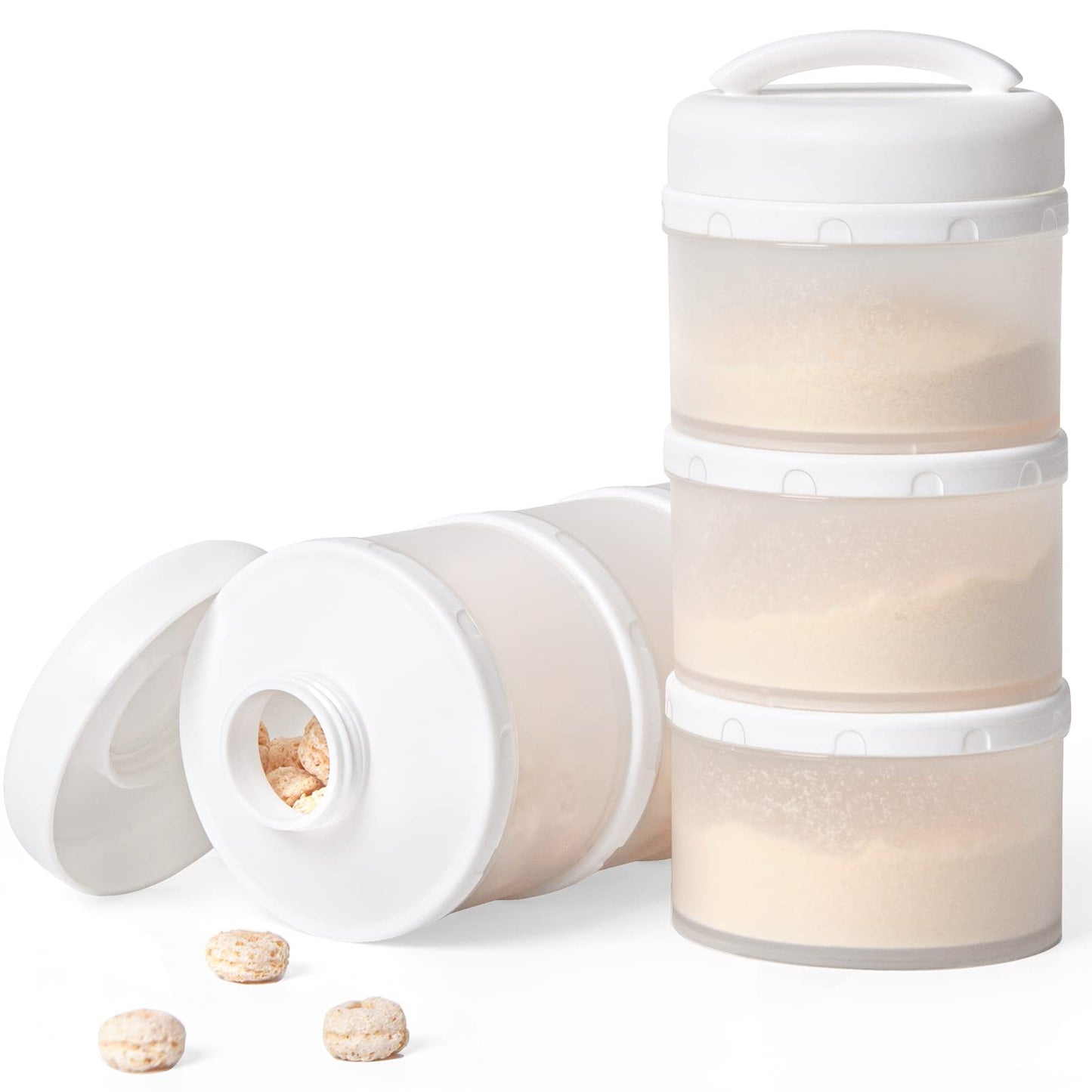Termichy Stackable Formula Dispenser Portable Milk Powder Container, 2 Pack, Mint