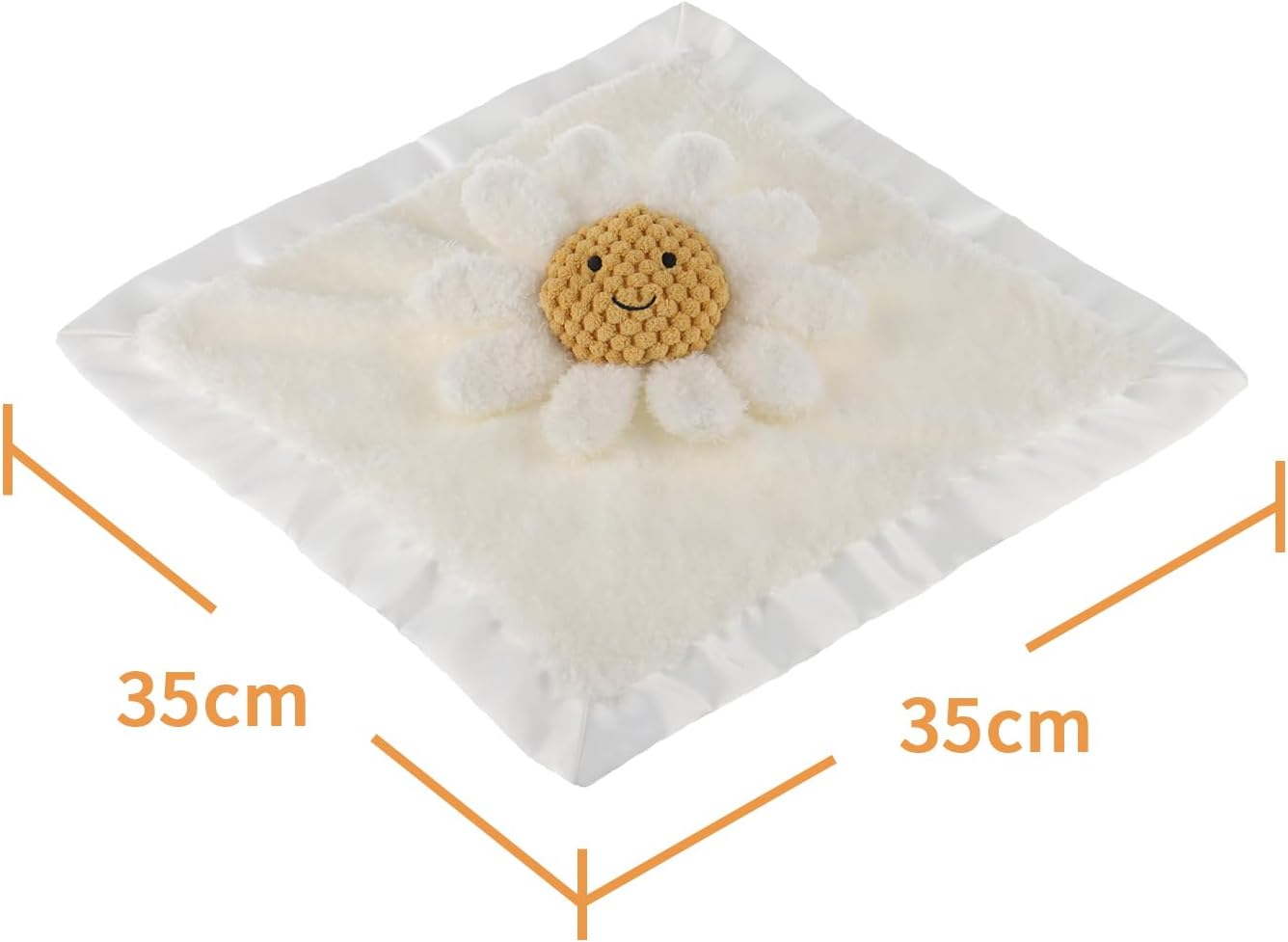 Apricot Lamb Daisy Soft Loveys for Babies, Security Blanket for Baby Boy and Girl, 13.8 Inches for Infant and Toddlers