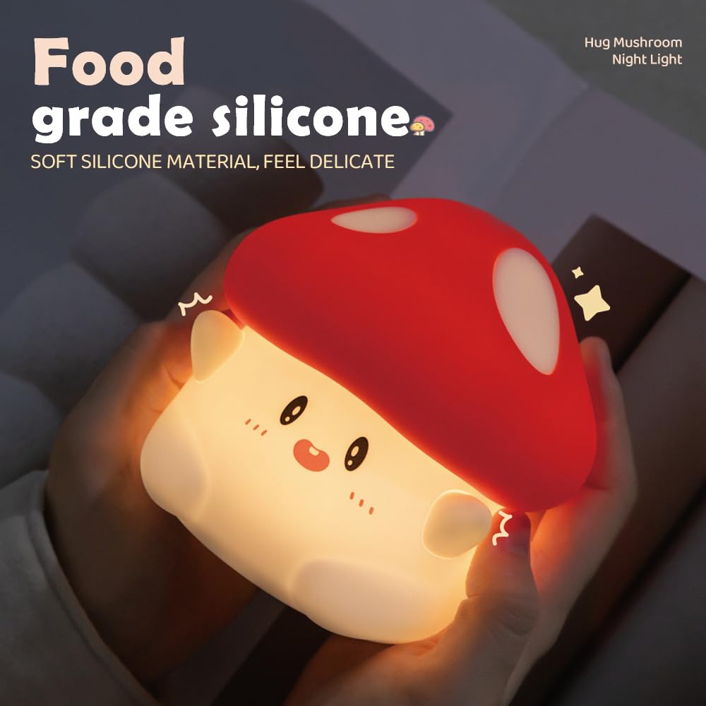 Cute Frog Night Light for Kids, Color Changeable Soft Silicone Sleeping Night Lamp for Nursery, Dimmable Timer Rechargeable Colorful Baby's Light Room Decor Children Gifts