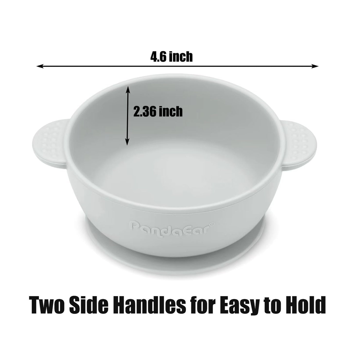 PandaEar 3 Pack Baby Bowls with Suction| Stay Put Silicone Food Bowl for Babies Kids Toddlers Infants| Food Grade Soft Safe BPA-Free Silicone (Pink)