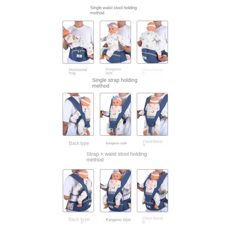 Baby Carrier 3-in-1 Ergonomic Infant Carrier Soft Baby Holder 3 to 36 Months,4 Season/All Seasons,Newborn to Toddler with Hood All Position Baby Hipseat (Pink)
