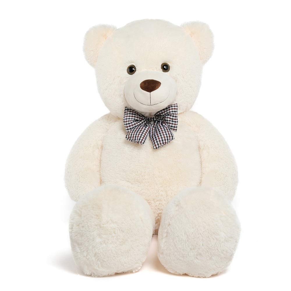 MaoGoLan Giant Big Teddy Bear 4 Feet 47 inch Life Size Tan Plush Bear Brown Stuffed Animal for Children Boyfriend