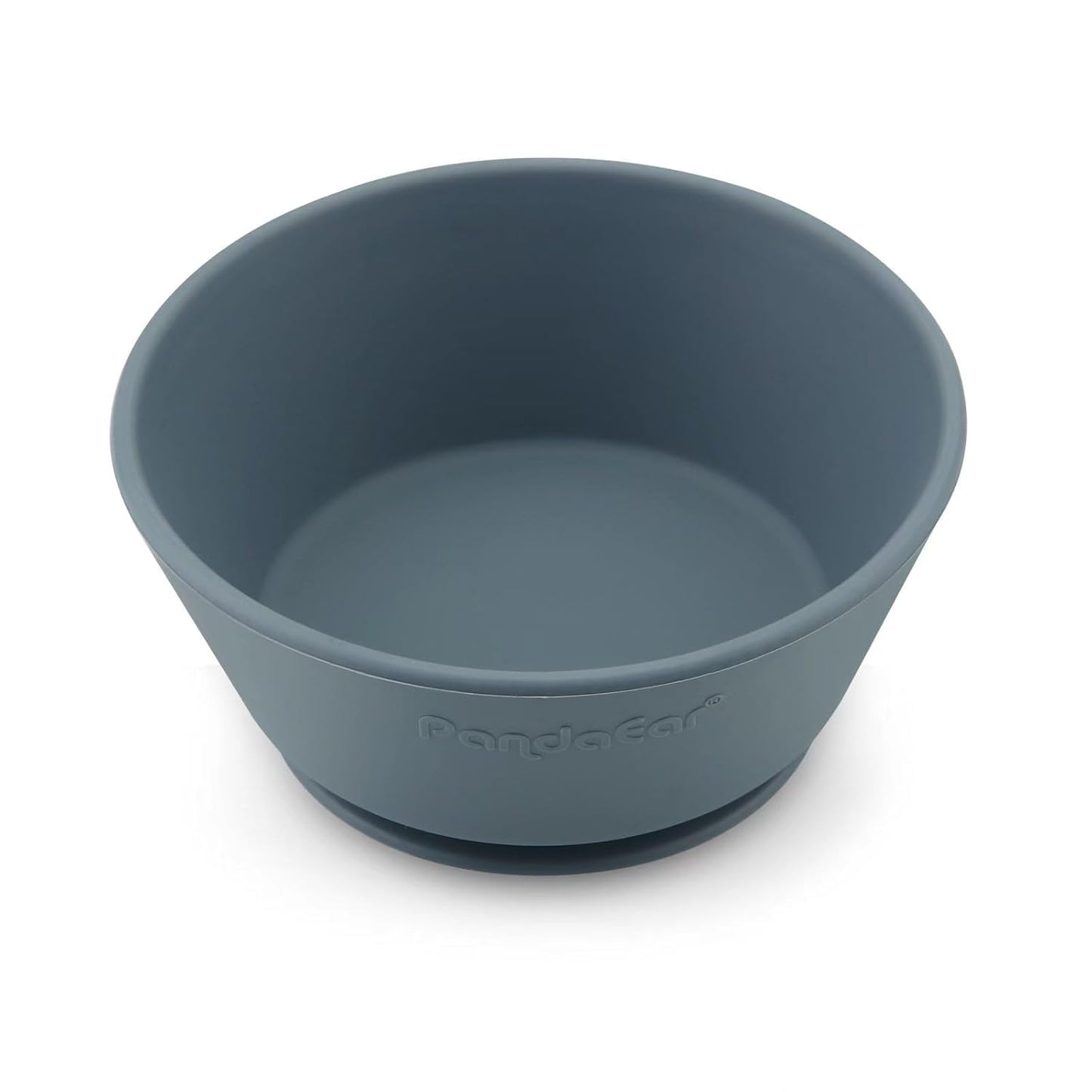 PandaEar 3 Pack Baby Suction Bowls|Silicone Food Bowls First Stage Feeding for Baby Toddler Infant Kids| Food Grade Soft Safe BPA-Free Silicone Toddler Bowls -Blue/Gray