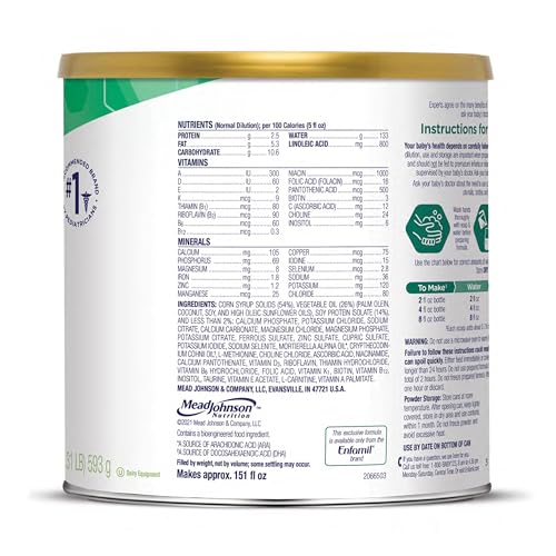 Enfamil Prosobee Plant based Baby Formula, for Sensitive Tummies, Soy-based Plant Sourced Protein, Vitamins for Immune Support, Lactose-free, Milk free, Gluten free, 20.9 Oz Can