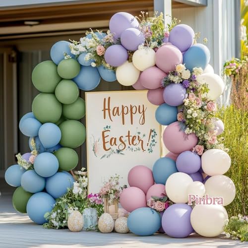 Dusty Blue Tan Balloon Garland Double Stuffed Slate Pastel Blue Brown Nude White Sand Latex Balloons Arch Kit for Neutral Baby Shower Birthday Bridal Wedding Bear Theme Party Decorations