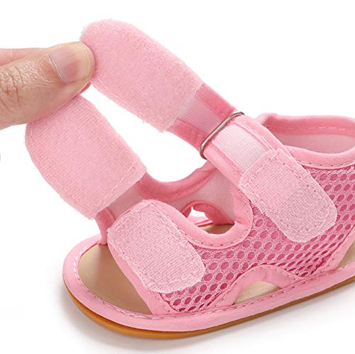 SOFMUO Baby Girls Boys Sparkly Bowknot Sandals Premium Soft Anti-Slip Rubber Sole Infant Summer Outdoor Shoes Toddler First Walkers