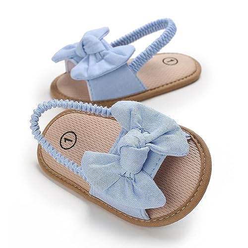 Baby Girls Bow Knot Sandals Flat Non-Slip Patchwork Princess Shoes Infant First Walking Slipper Shoes Beach Sandals