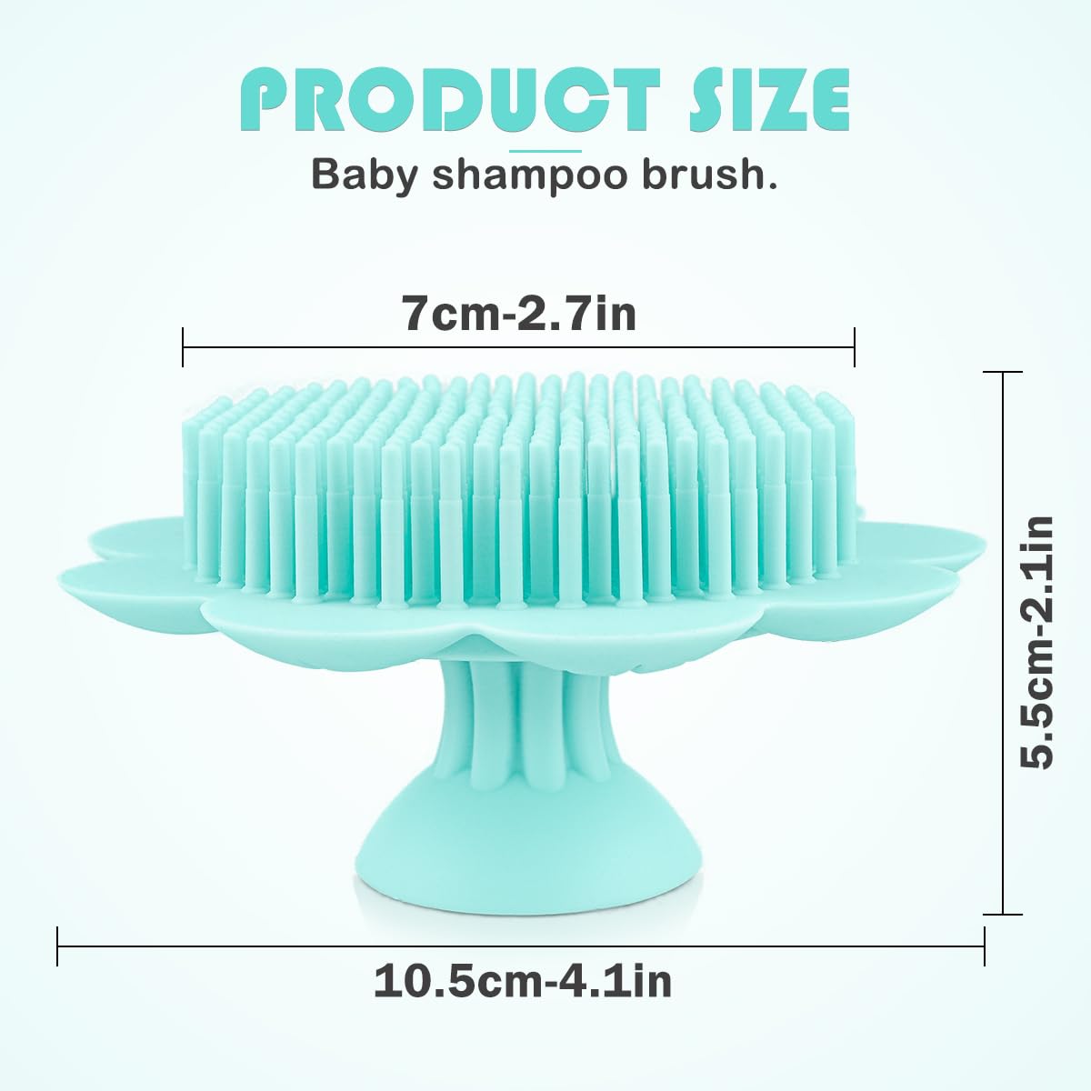 Baby Hair Scalp Massage Shampoo Brush with Soft Baby Bath Brush Silicone Massage Brush for All Hair Kid Newborn Toddler()