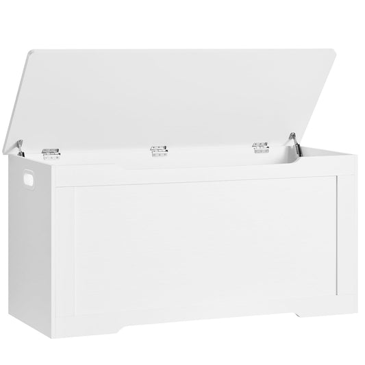 usikey 39.4” Storage Chest, Toy Box with 2 Safety Hinges, Toy Chest, Storage Bench for Bedroom, Supports 220 lb, for Living Room, Entryway, Pink