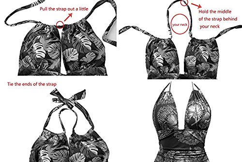 EastElegant Maternity Swimsuits One Piece V-Neck Pregnancy Swimwear Halter Maternity Bikini