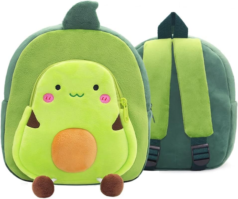 Ladyzone Toddler Backpack Zoo Animals Backpacks Cute Plush Bag Cartoon 10" Preschool Book Bag For 2+ Years Girls Boys