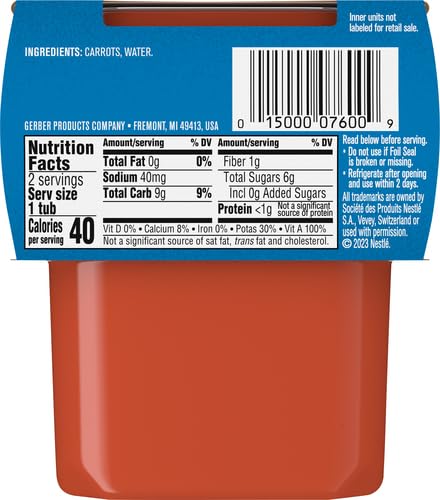 Gerber Baby Food Power Blend Apple Chicken, 4 Oz, 2 Ct Tubs