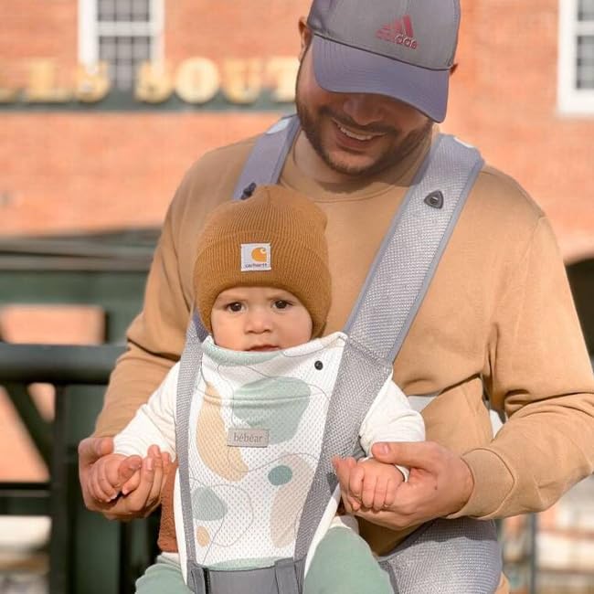 Bebamour Baby Carrier Newborn to Toddler-2 in 1 Hip Seat & Carrier Front and Back Carry with Head Hood & 3 Pieces Teething Pads& Waist Extenders & Storage Bag 0-36 Months (Green)