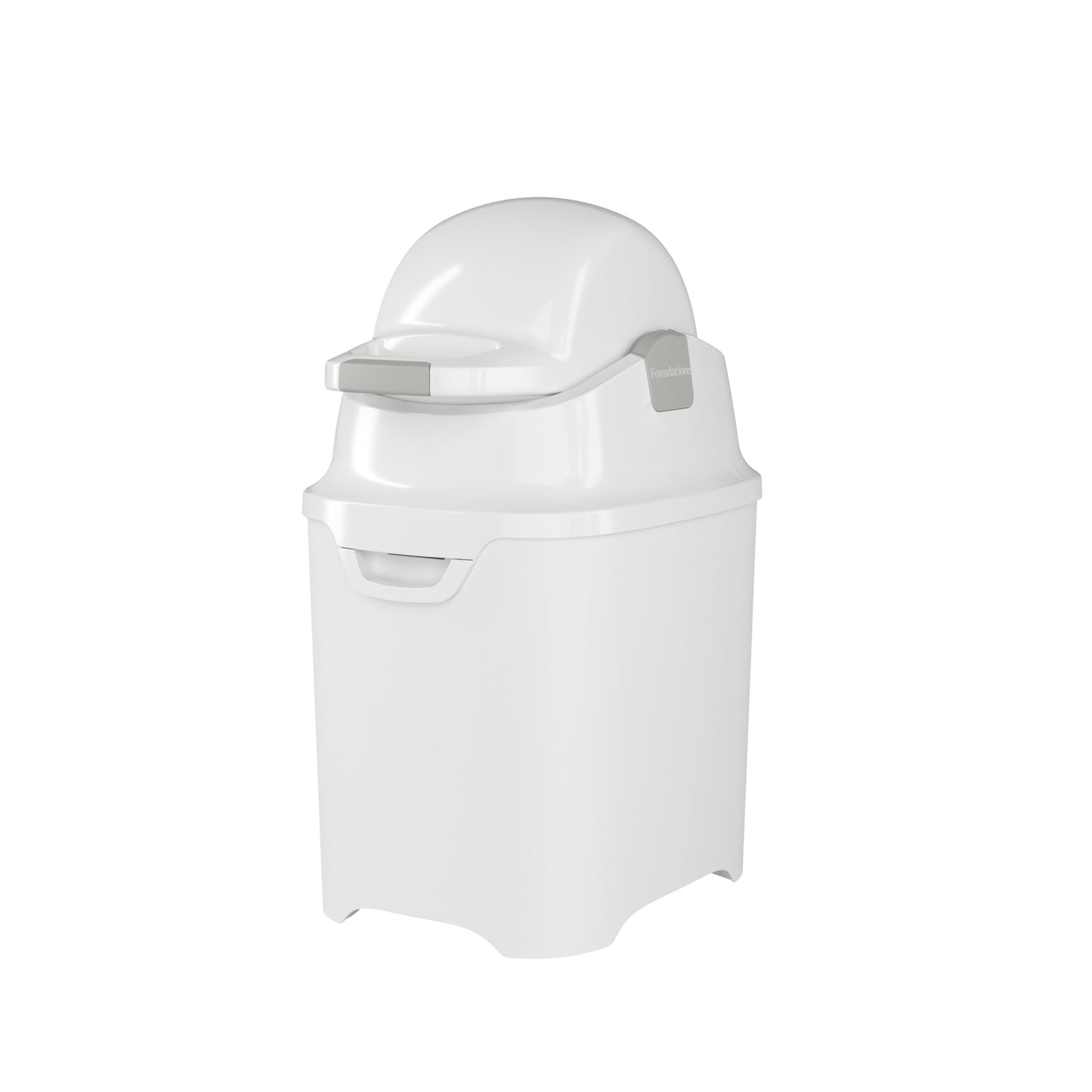Foundations Mini Diaper Pail with Airtight Lid - Durable & Odorless Diaper Disposal, Large Capacity, Holds up to 30 Newborn Diapers, Refill with Any Bags - Pink