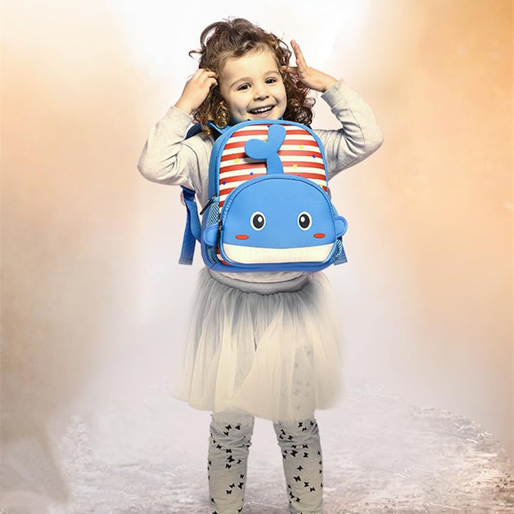 Toddler Backpack Neoprene Zoo Kids Casual Backpack Water Resistance Kindergarten Preschool Bags for Little Boys Girls (Giraffe)
