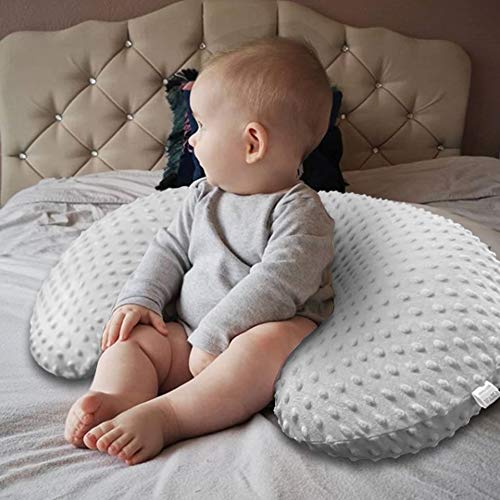 OWLOWLA Nursing Pillow Cover, Breastfeeding Pillow Slipcover Fits Nursing Pillow for Baby Boy Girl(Blush Pink)
