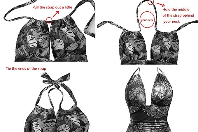 EastElegant Maternity Swimsuits One Piece V-Neck Pregnancy Swimwear Halter Maternity Bikini