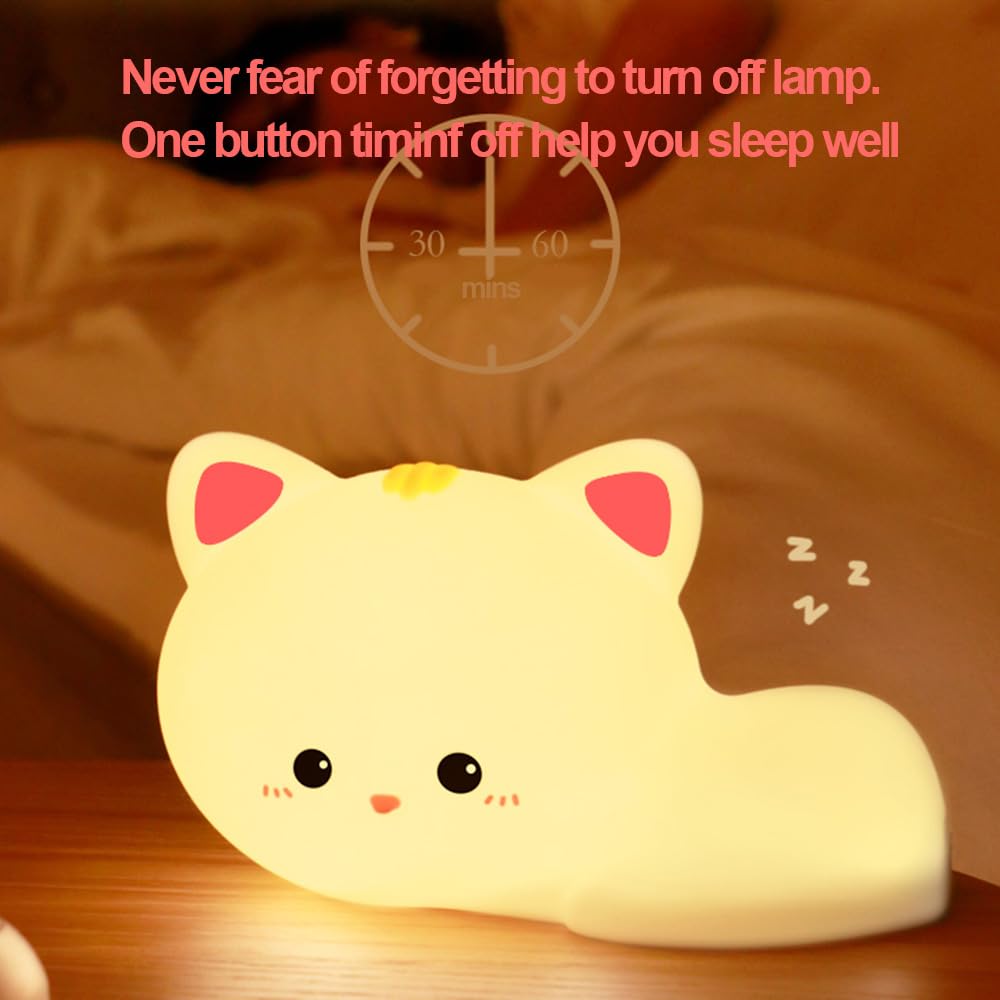 Led Cute Dog Night Light, Dimmable Nursery Puppy Kawaii Lamps, Super Squishy Silicone USB Rechargeable Touch Control Night Lamp for Kids Adults, Used for Camping Party Room Decor (Dog)