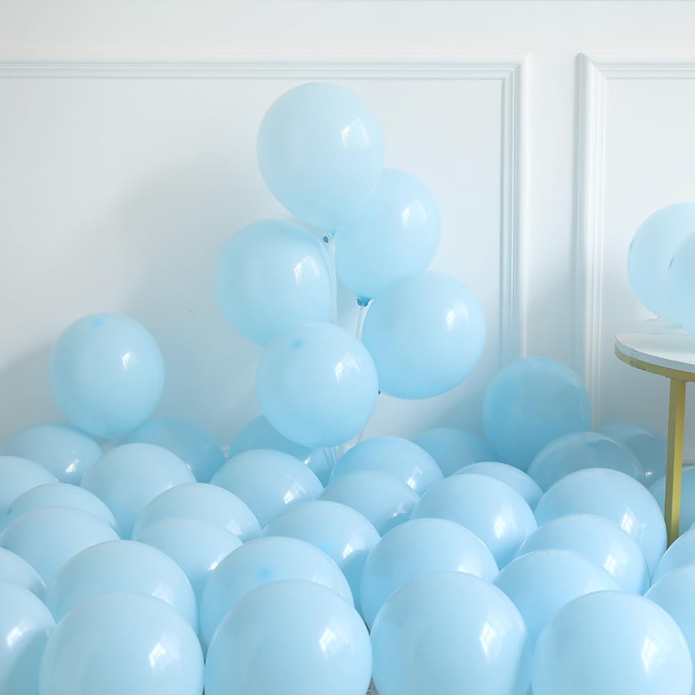 Dusty Blue Balloon Arch Garland Kit, 141 Pcs Sand White Baby Blue White Balloons for Baby Shower Decorations, Gender Reveal, Birthday, Wedding Decoration