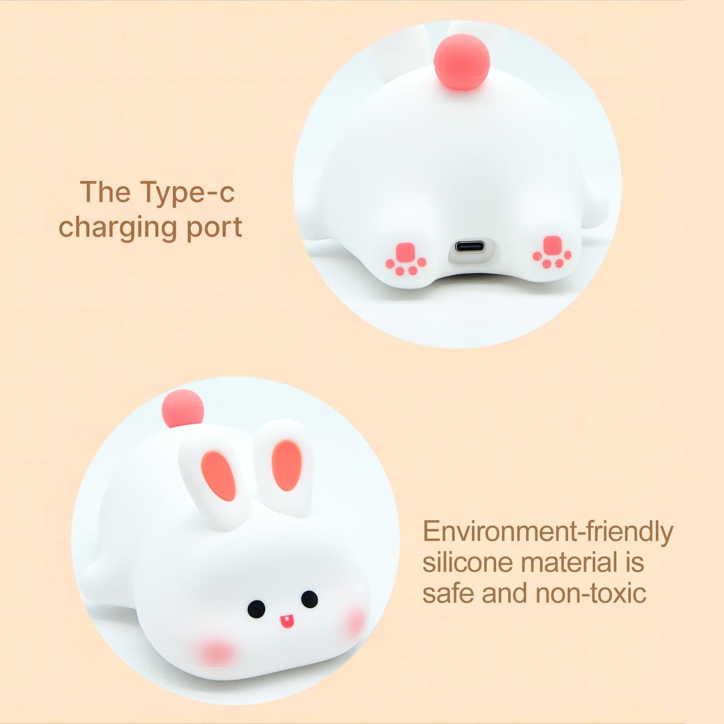 Cute Frog Night Light for Kids, Color Changeable Soft Silicone Sleeping Night Lamp for Nursery, Dimmable Timer Rechargeable Colorful Baby's Light Room Decor Children Gifts