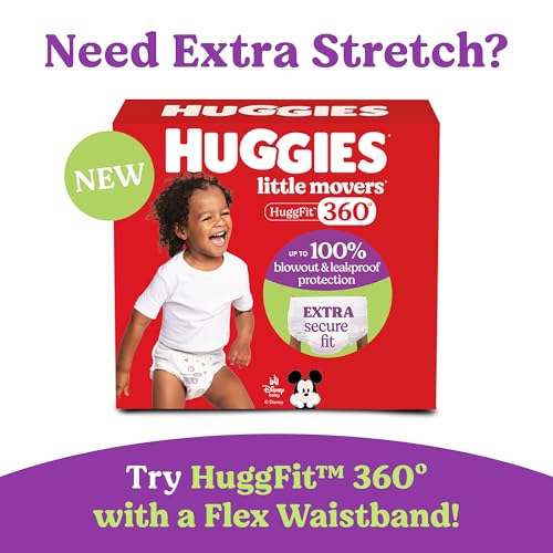 Huggies Size 6 Diapers, Little Movers Baby Diapers, Size 6 (35+ lbs), 108 Count, Packaging May Vary