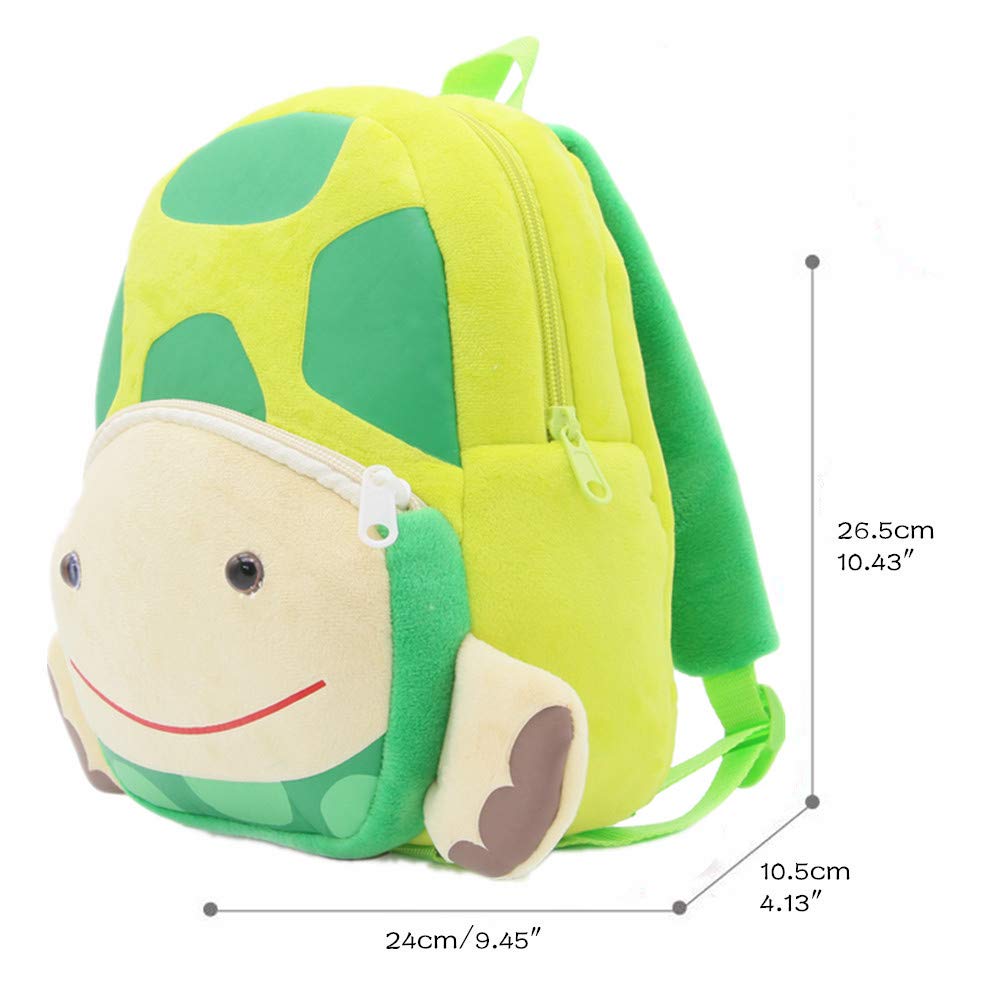 Ladyzone Toddler Backpack Zoo Animals Backpacks Cute Plush Bag Cartoon 10" Preschool Book Bag For 2+ Years Girls Boys