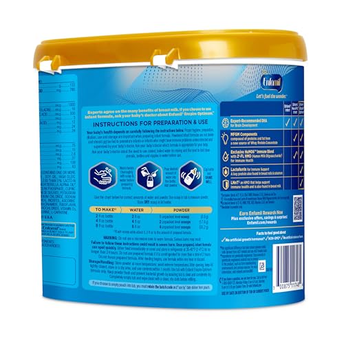 Enfamil Optimum Baby Formula, Our Closest Formula to Breast Milk, Immune-Supporting Lactoferrin also found in Breast Milk, Brain-Building DHA, 20.5 Oz