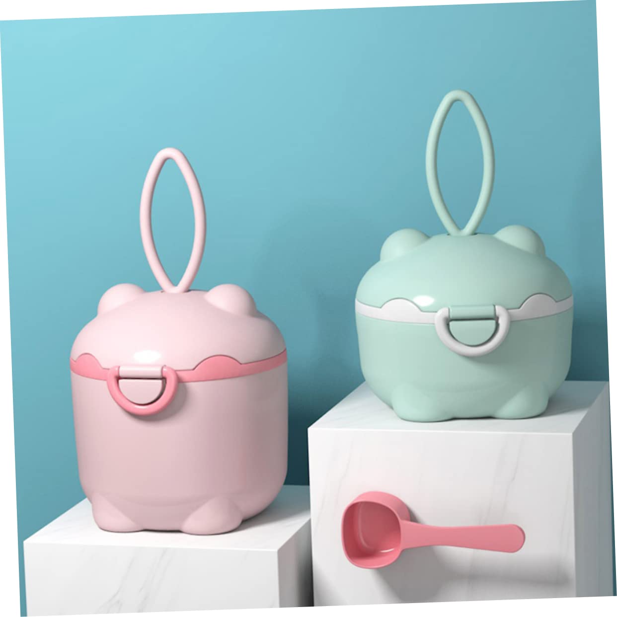 3pcs Portable Storage Tank Formula Holder Rice Flour Grid Seal Container Baby Clothes Complementary Food Container for Formula Milk Powder Formula Dispenser Packing Box