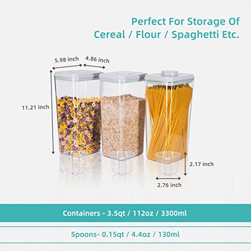 Ankou Formula Container - 1700ml Airtight Formula Dispenser One Button Handy Milk Powder Container BPA-Free Storage Containers with Scoop and Scraper Transparent 730g