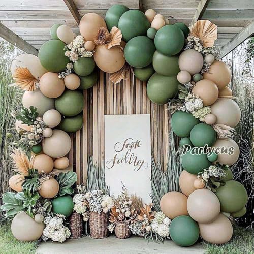 Pink Blue Green Balloon Garland Double Stuffed Dusty Light Green Baby Blue Blush Mauve Latex Pastel Balloon Arch Kit for Boho Baby Shower Gender Reveal Bear Birthday Floral Party Decoration