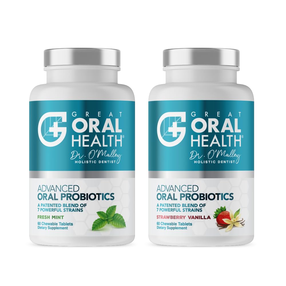 Oral Probiotics for Mouth Bad Breath Treatment for Kids Dental Care & Cavity Prevention with BLIS K12 M18 – Dr Formulated Dental Probiotics for Teeth and Gums, 30 Chewable Tablets Strawberry Vanilla